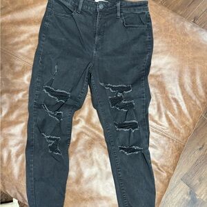 SO Black Distressed Skinny Jeans